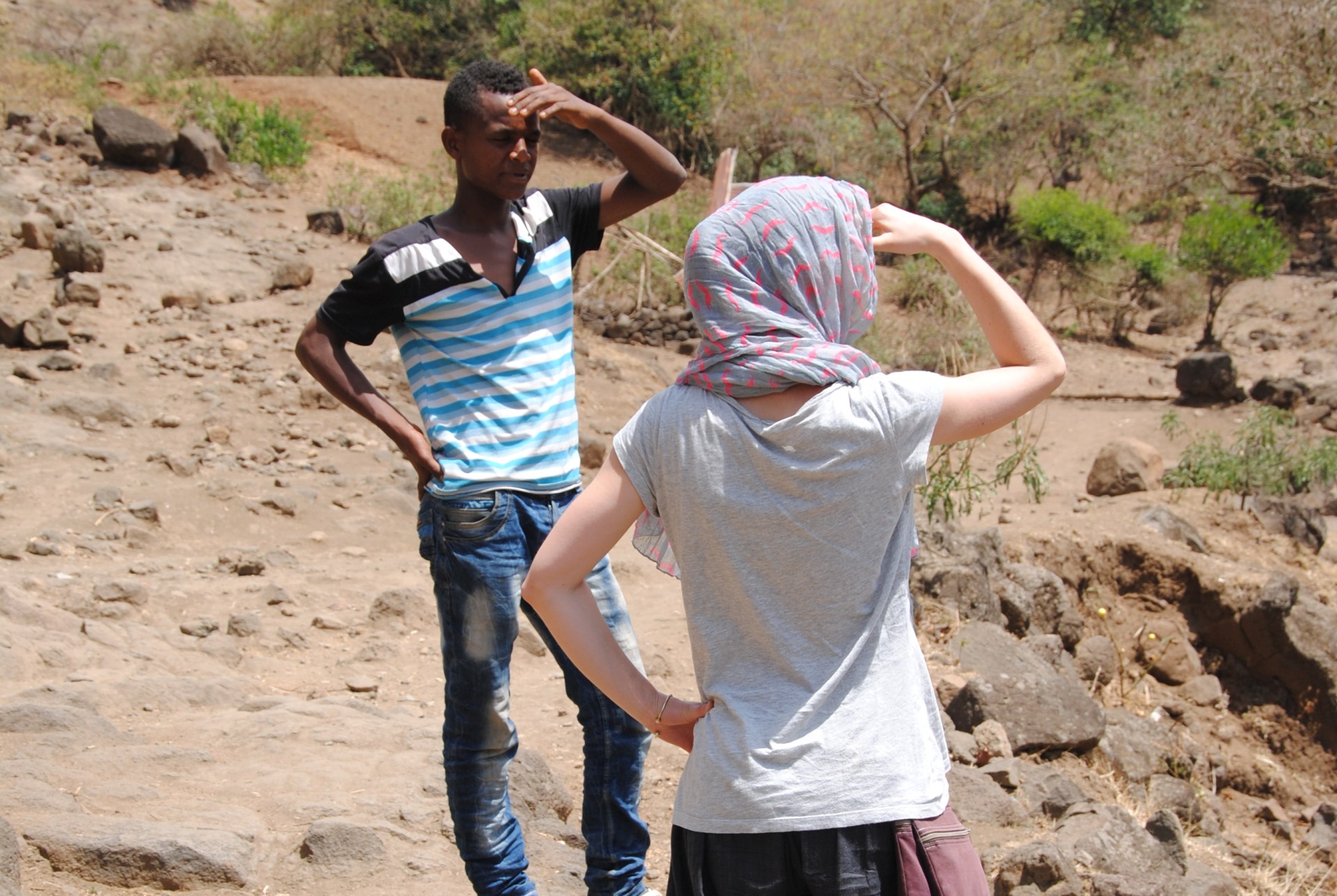 Leo mit einem äthiopischen Jungen