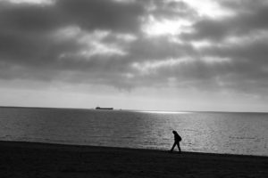 Spaziergänger am Strand