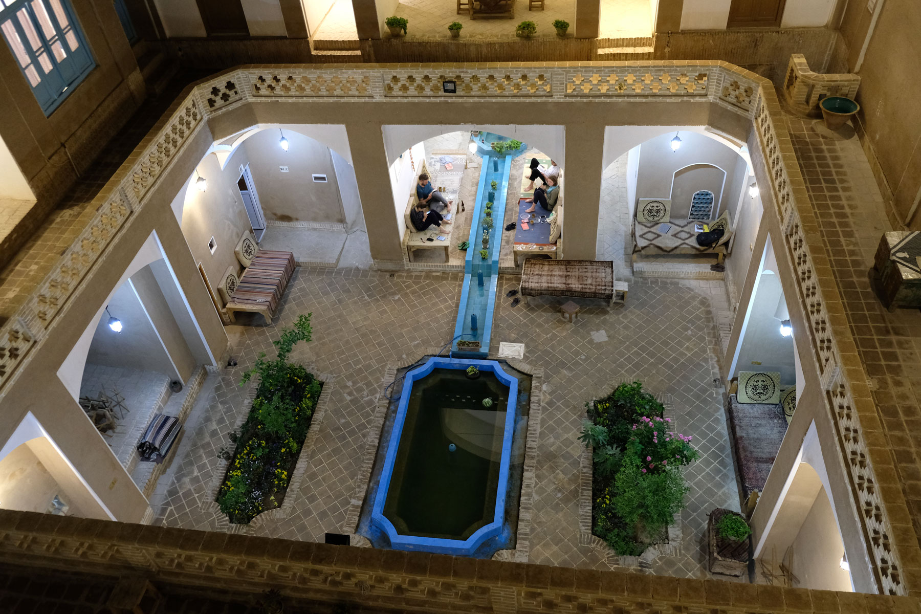 Innenhof eines Hotels