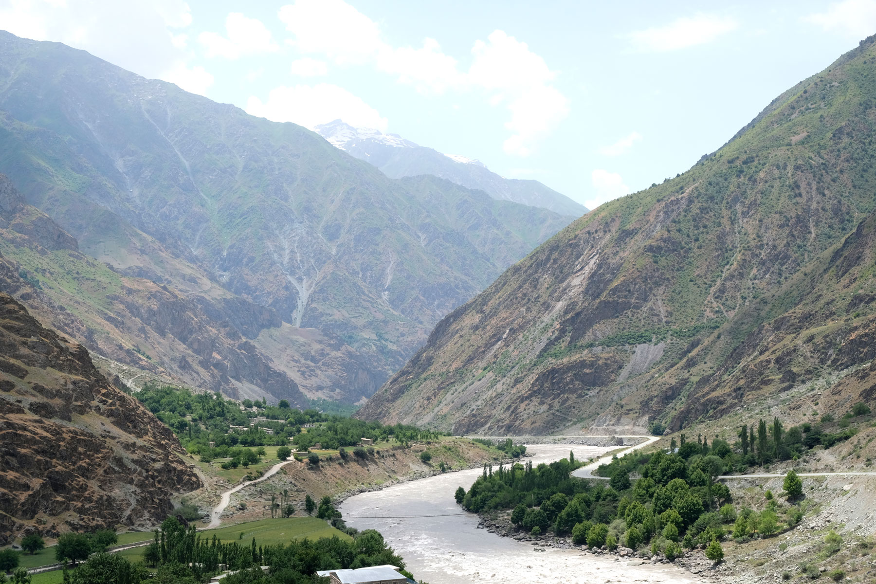 Afghanistan, Tadschikistan und der Panj Fluss.