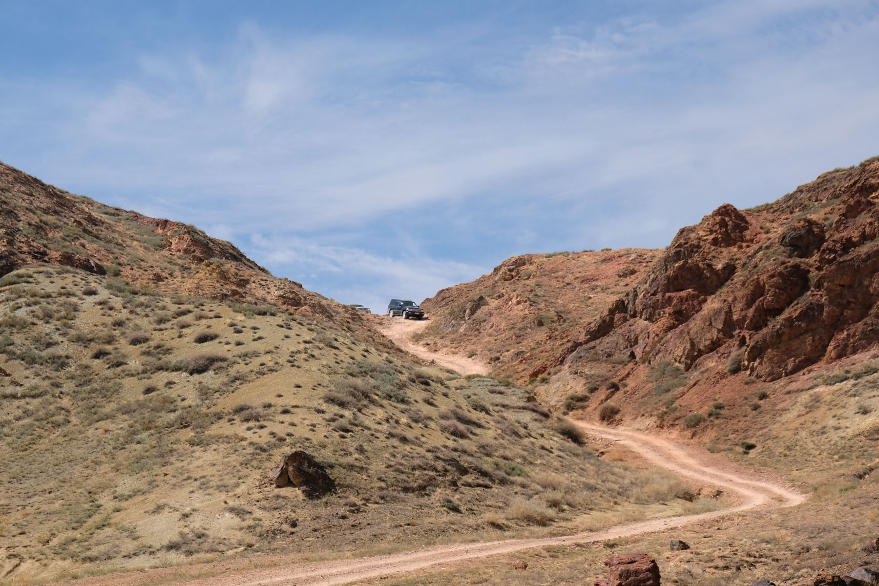 Schotterstraße im Charyn Canyon.