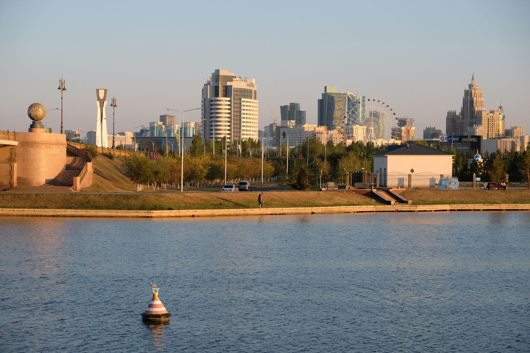 Ischim-Fluss in Astana.