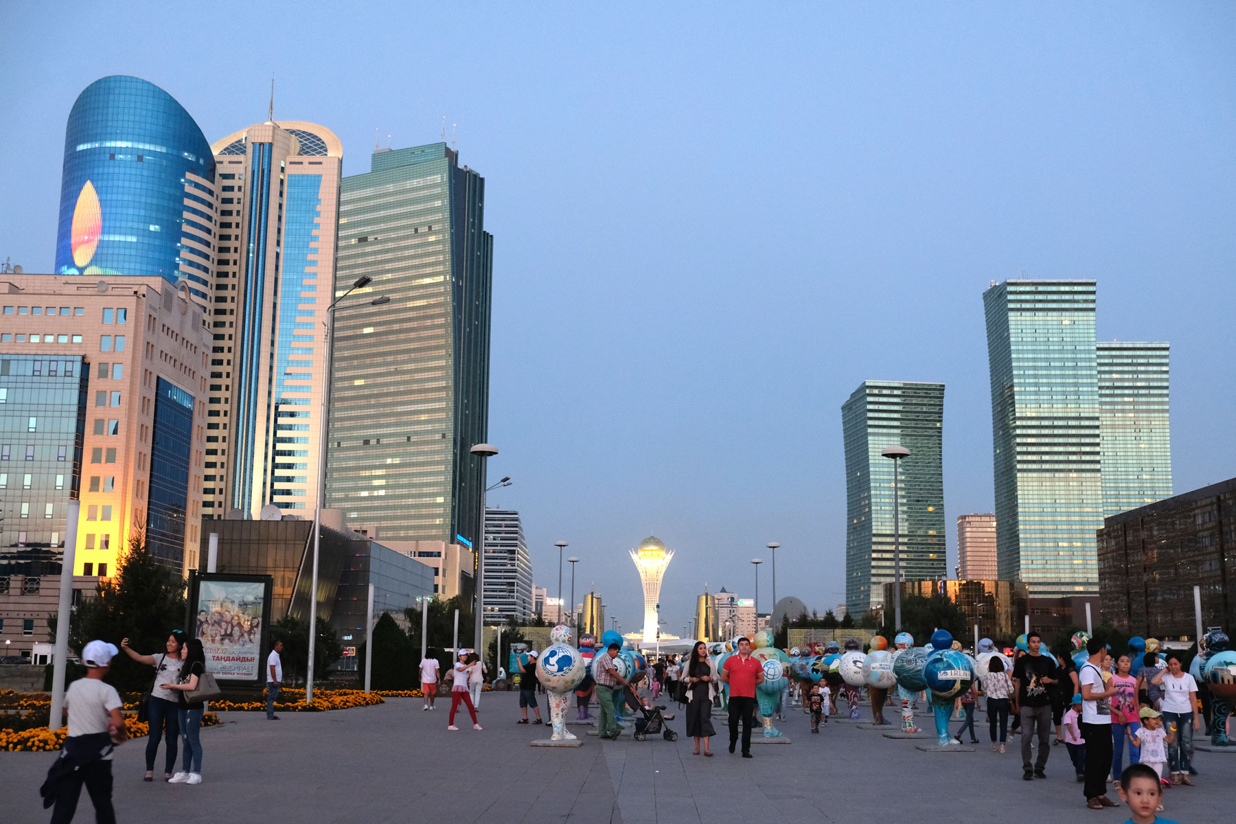 Fußgängerzone in Astana.