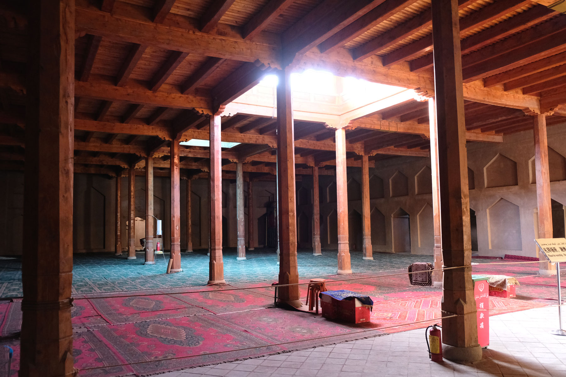 Das Innere des Emin-Minaretts in Turpan.