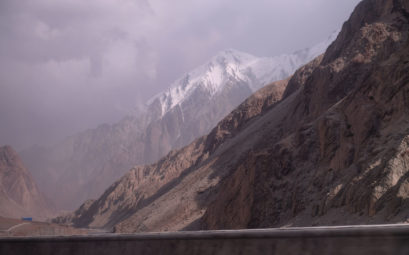 Unwetter auf dem Karakorum Highway.