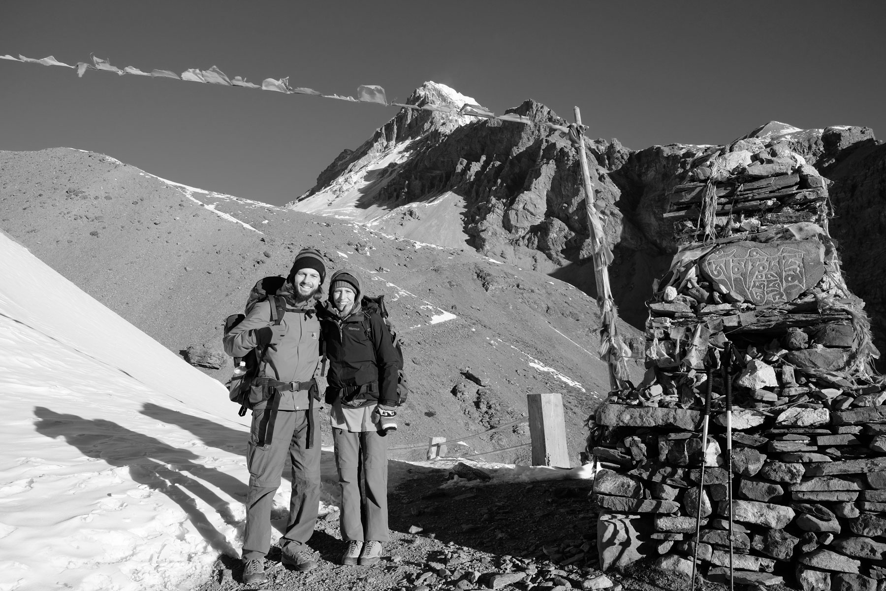 Sebastian und Leo wandern auf dem Annapurna Circuit.