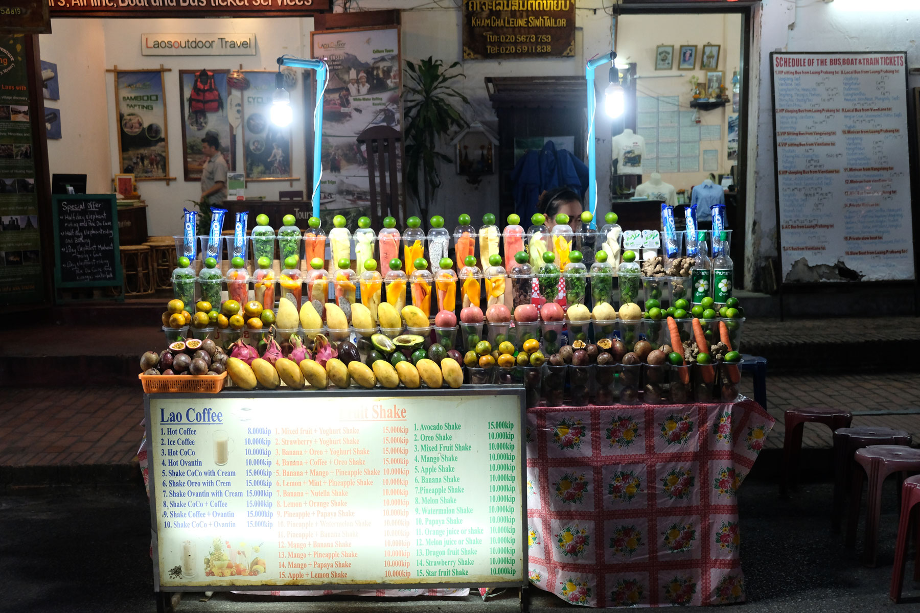 Obststand in Luang Prabang.