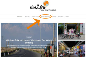 Screenshot von der Startseite unseres Blogs, auf dem der neue Ort für die Monatsberichte gezeigt wird.