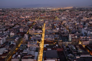 Blick vom Torre Latinoamericana auf Mexiko-Stadt.