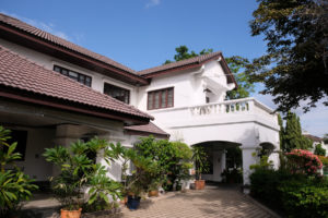Ein Haus, auf das wir beim House Sitting in Bangkok aufpassen.