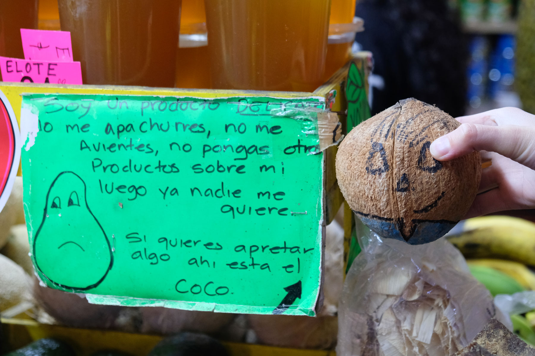 Bitte nicht die Avocado zerdrücken.