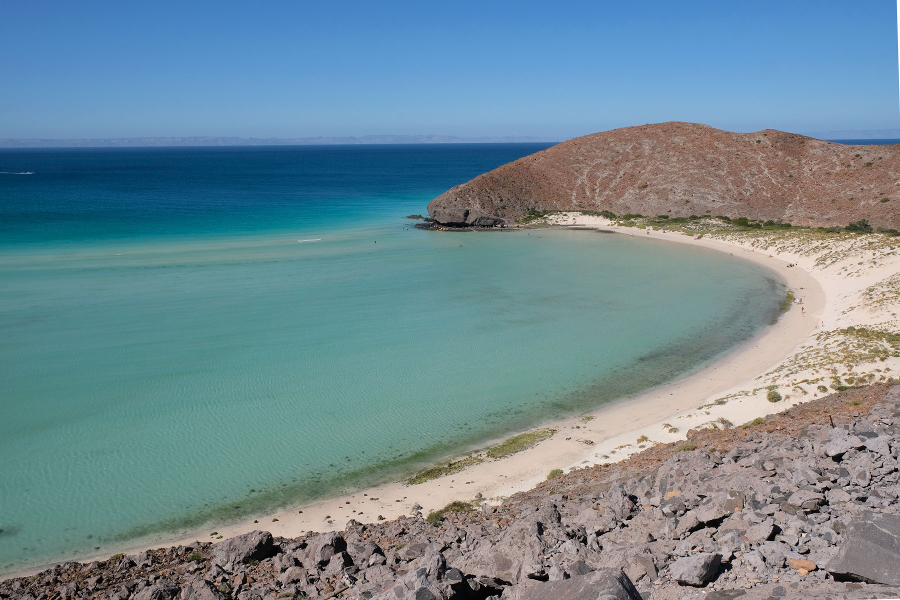In der Nähe von La Paz in Mexiko befindet sich der Strand Balandra.
