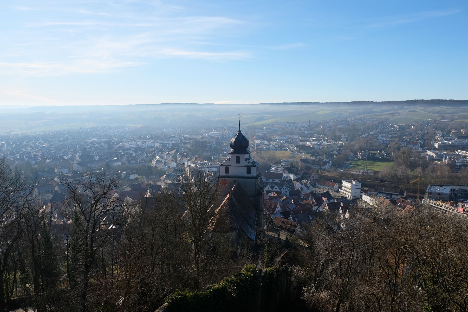 Blick auf die Stiftskirche in Herrenberg.